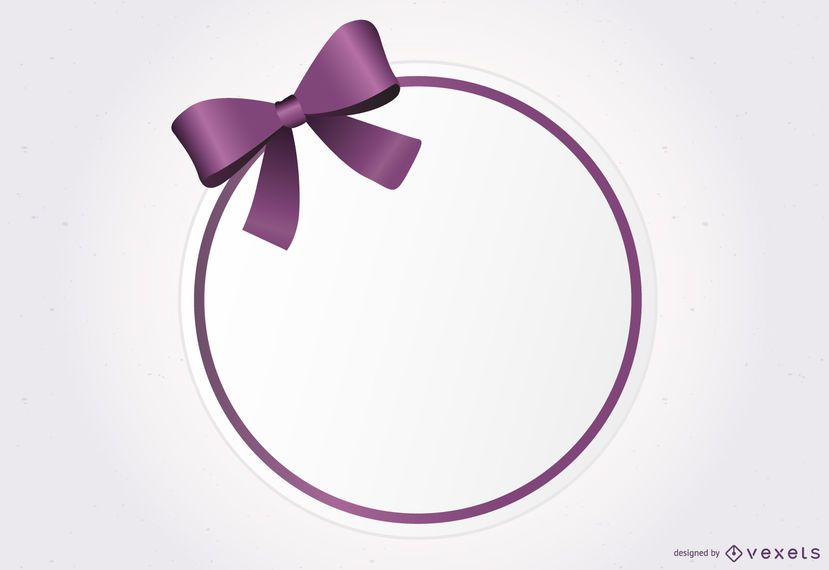 Banner Circular Cinta Púrpura Banner Circular Cinta Púrpura