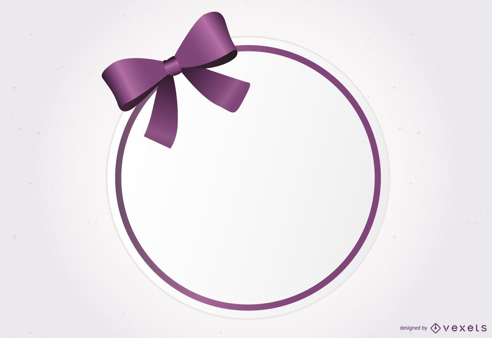 Circular Purple Ribbon Banner