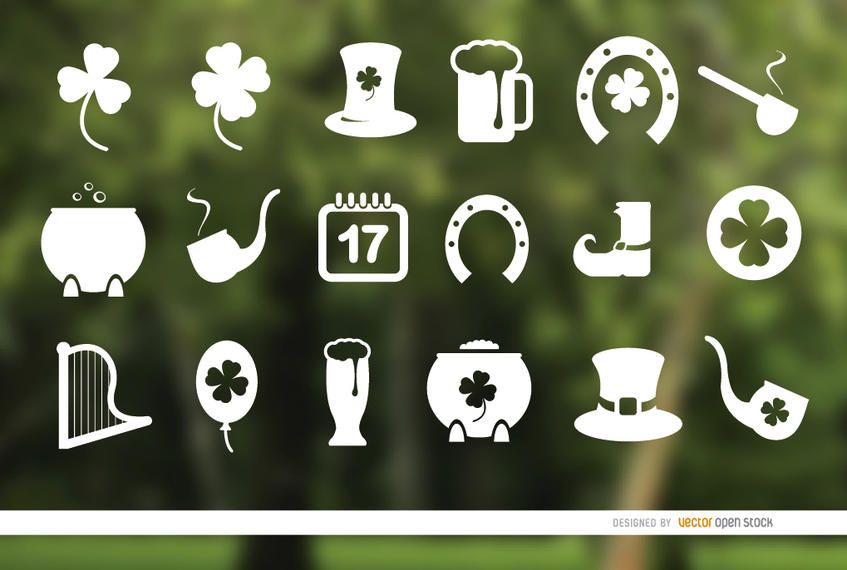 18 ícones do Dia de São Patrício 18 ícones do Dia de São Patrício