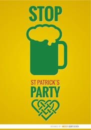 ST. Cartaz de cerveja da festa do Patrick