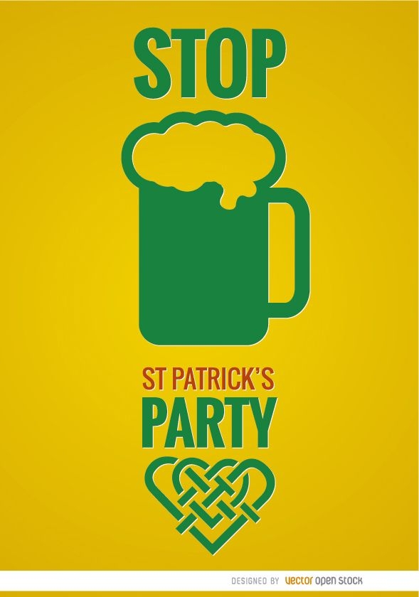 ST. Patricks Partybierplakat