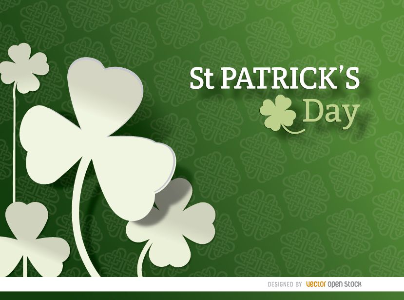 St. Patrickâs Shamrock pattern background