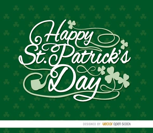 Happy St. Patrick&#39;s Shamrocks Tapete