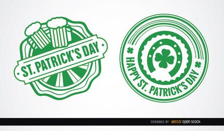 Dos insignias redondas de San Patricio