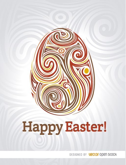 Easter egg swirls illustration