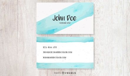 Abstract Watercolor Artist Business Card