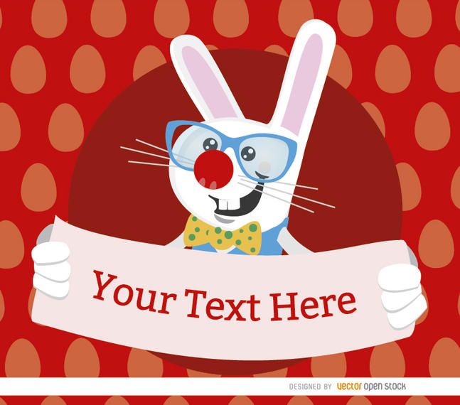 Easter Nerdy rabbit placard Easter Nerdy rabbit placard