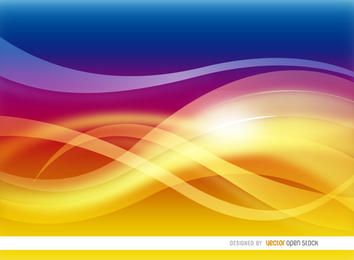 Fundo abstrato de ondas quentes