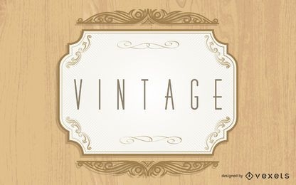 Creative Vintage Label Wooden Background