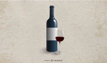 White Labeled Wine Bottle Mockup White Labeled Wine Bottle Mockup