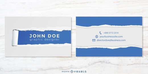 Torn Background Business Cards