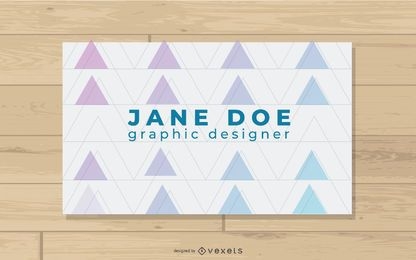 Abstract Triangles Business Card