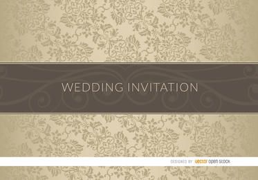 Manga de invitación de boda elegante floral