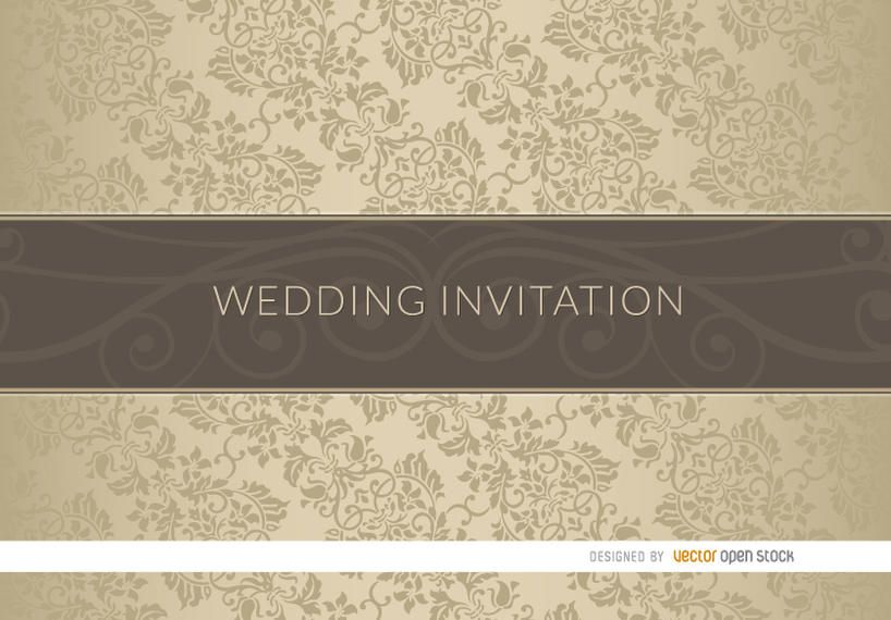Manga elegante floral de la invitación de la boda Manga elegante floral de la invitación de la boda