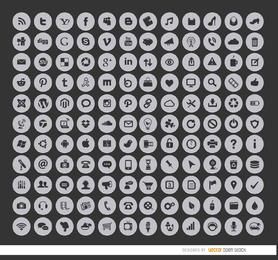 168 Apps social round flat icons 168 Apps social round flat icons