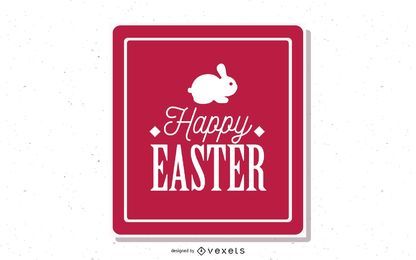 Tarjeta de Pascua vintage con tipografía