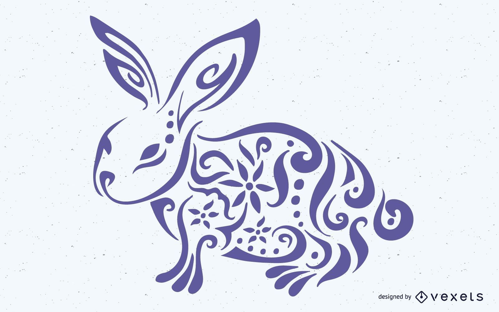 Decorative Floral Formed Bunny Easter