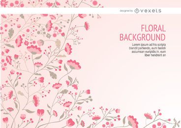 Pink long stems floral background