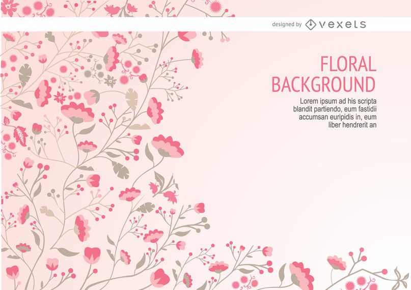 Pink long stems floral background Pink long stems floral background