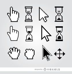 12 Cursor mano flecha reloj de arena 12 Cursor mano flecha reloj de arena