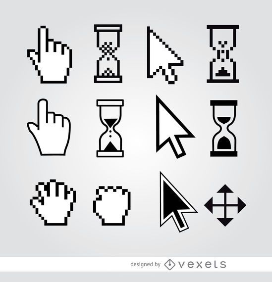 12 Cursor hand arrow hourglass 12 Cursor hand arrow hourglass