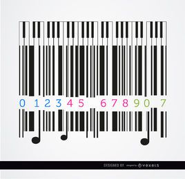 Codebar Klavier musikalisches Design