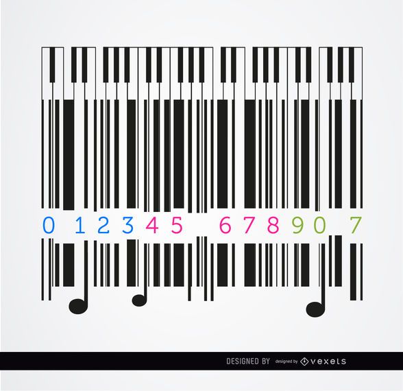 Codebar piano diseño musical. Codebar piano diseño musical.