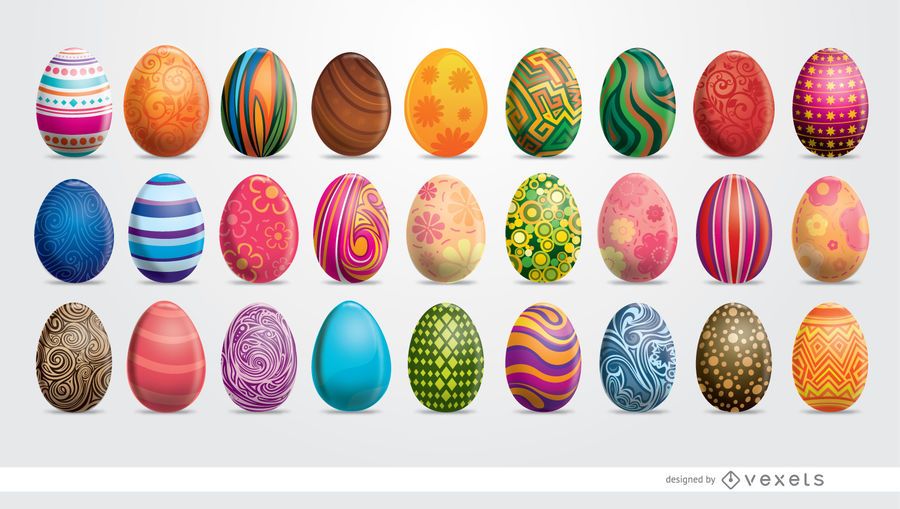 27 painted Easter eggs set 27 painted Easter eggs set
