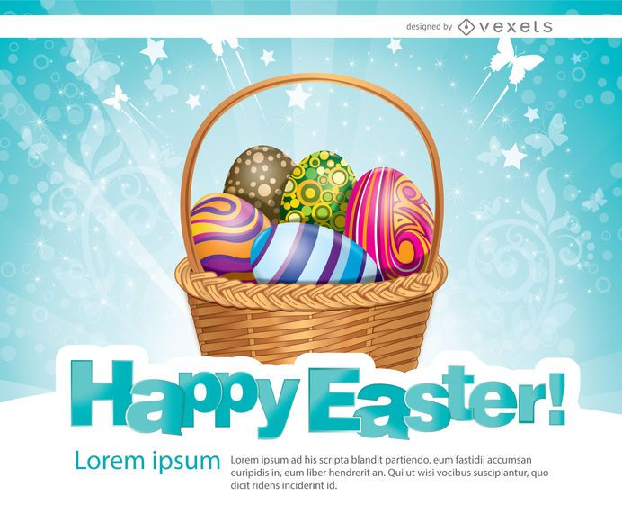 Easter eggs basket Easter eggs basket
