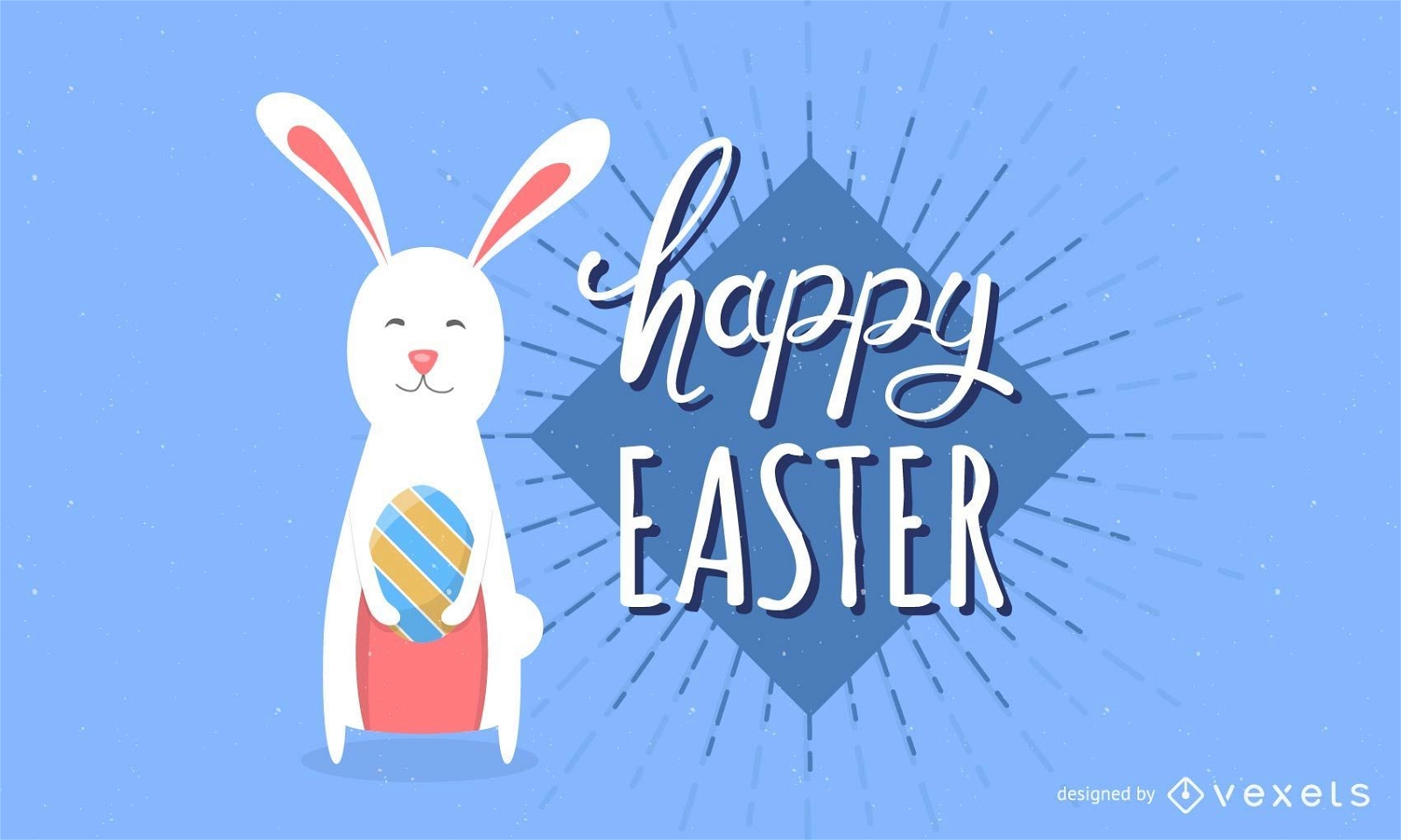 Happy Easter Cartoon Banner
