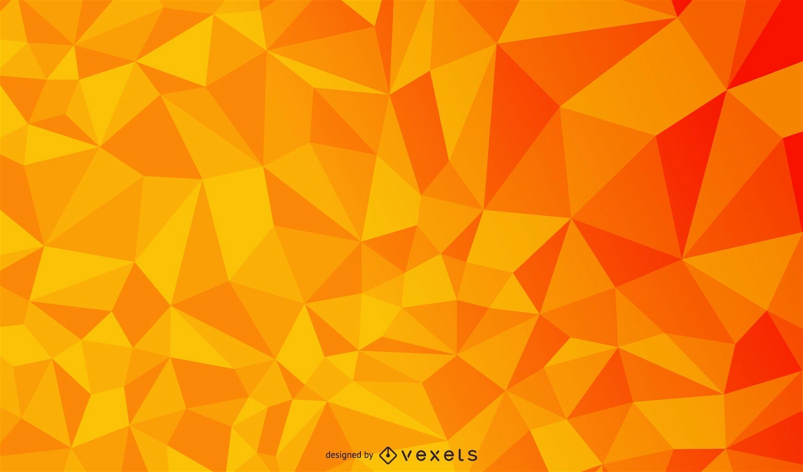 Orange Geometric Polygonal Triangle Texture