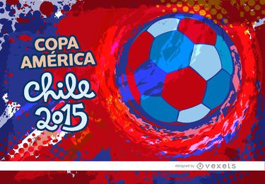 Copa America Chile grunge colors