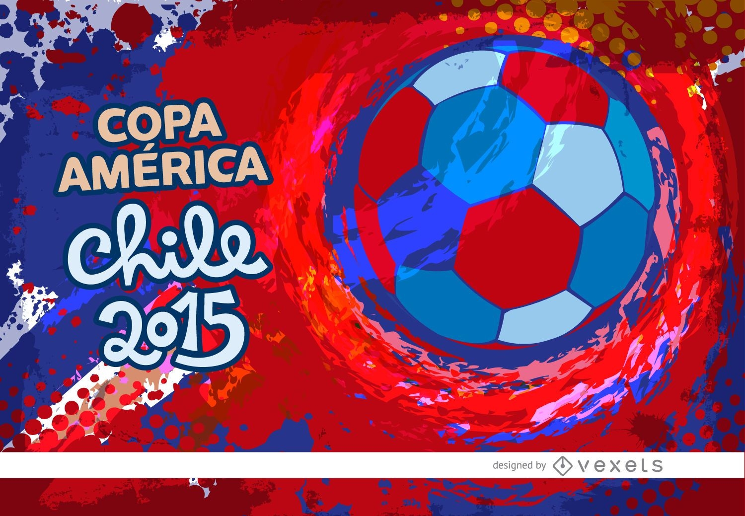 Copa America Chile Grunge Farben