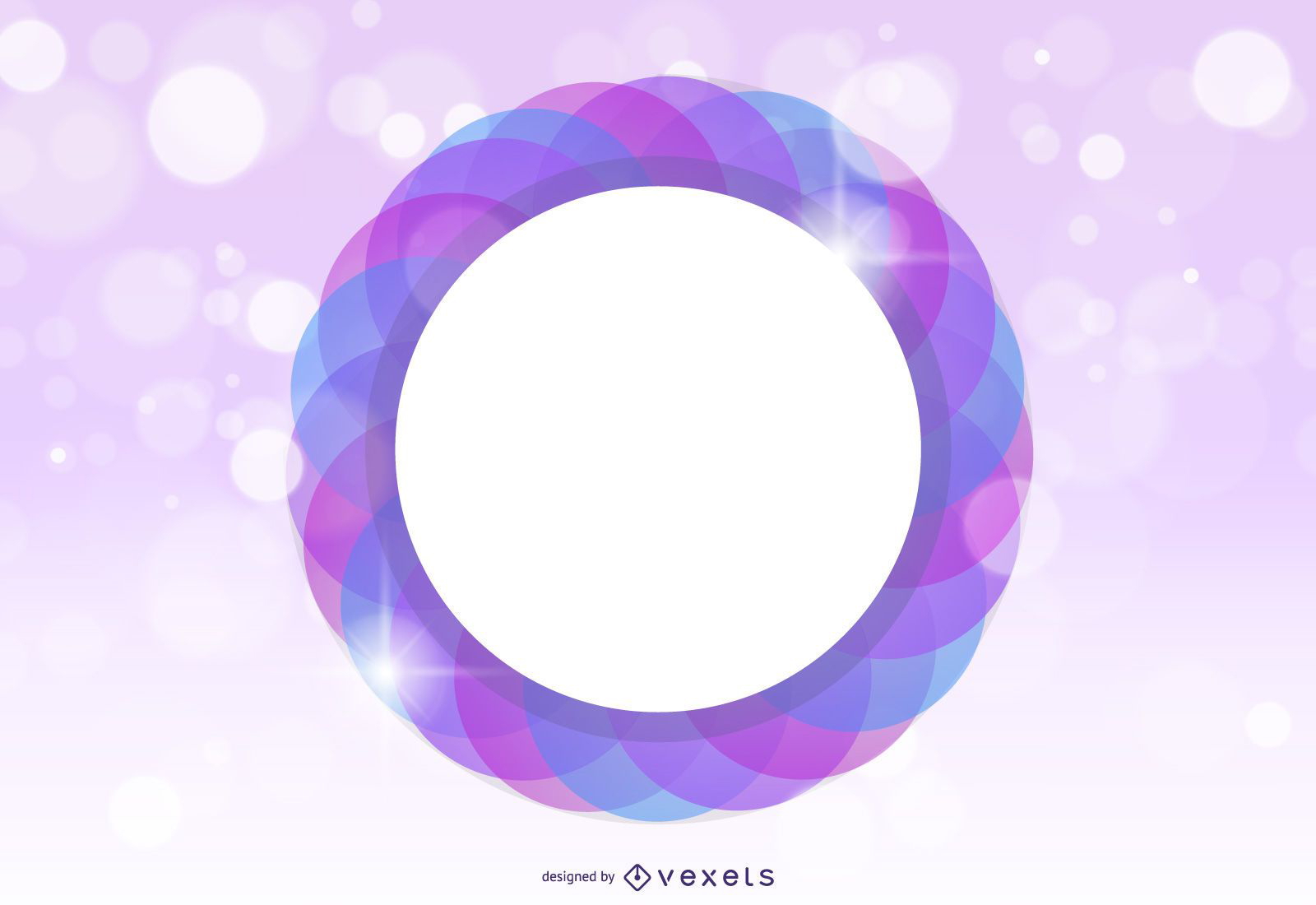 Fluorescent Circles Circular Frame Background