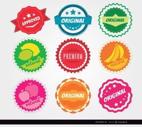 9 sellos circulares de calidad