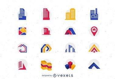 16 iconos vectoriales de bienes raíces