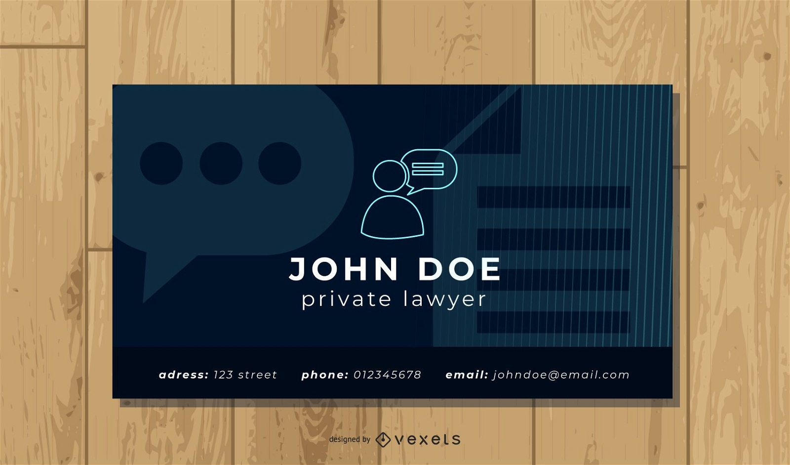 Einfache Anwalts-Visitenkartenvorlage