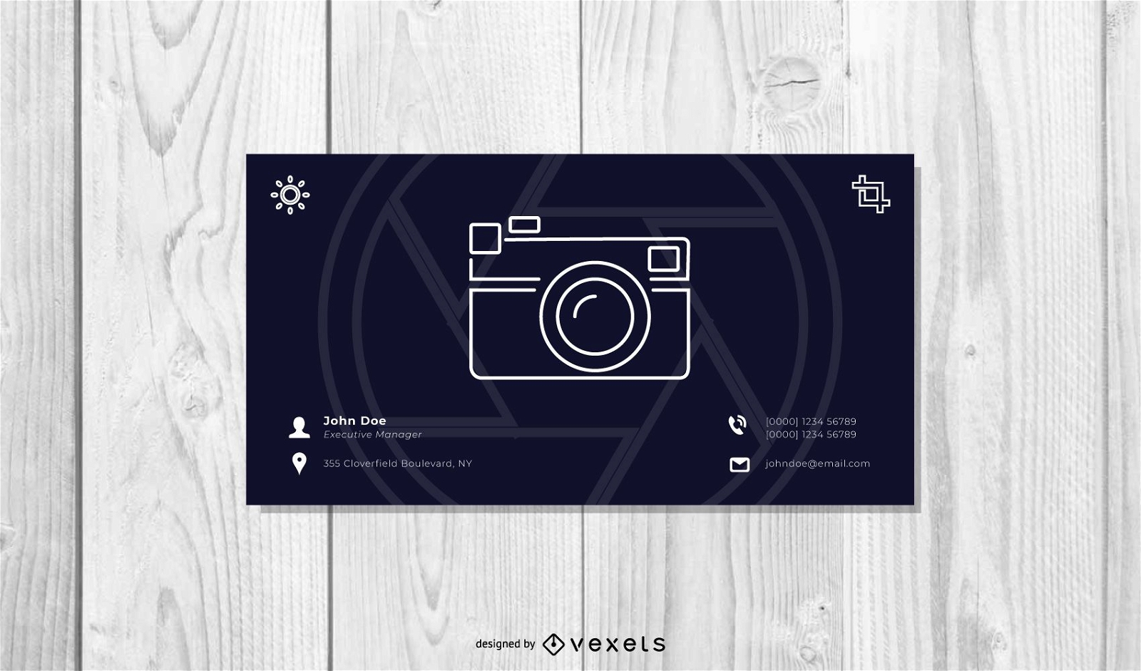 Diseño de tarjeta de presentación de fotografía mínima
