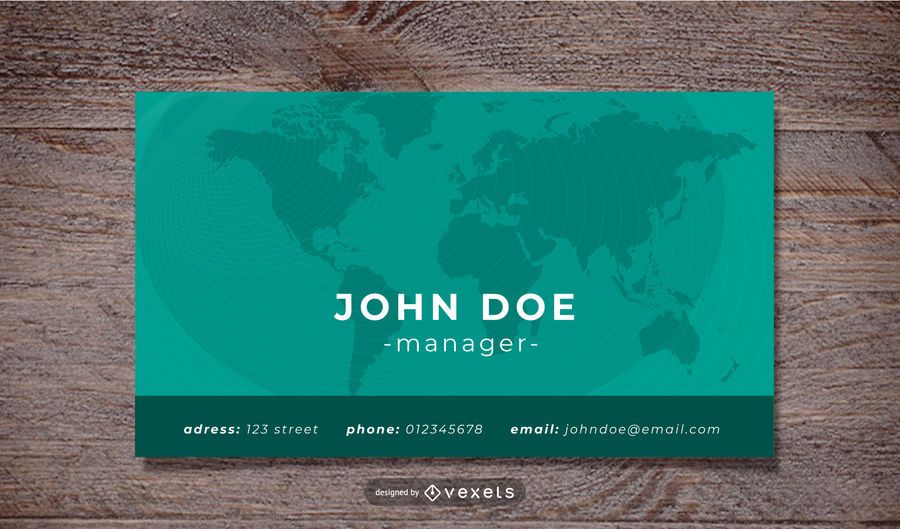 Tarjeta de visita corporativa del mapa del mundo Tarjeta de visita corporativa del mapa del mundo