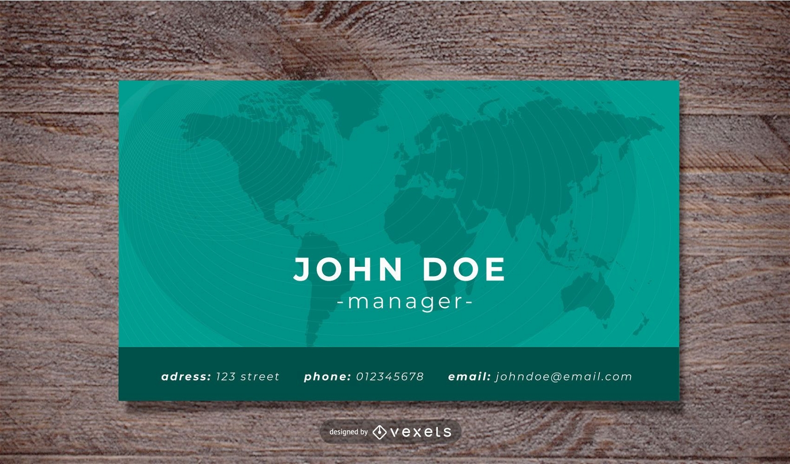 World Map Corporate Business Card Template