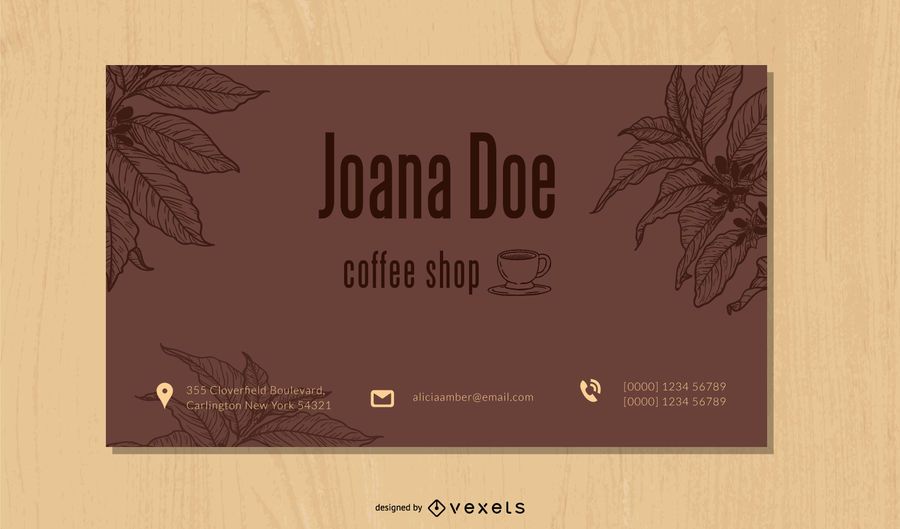 Coffee Shop Business Card Template Coffee Shop Business Card Template