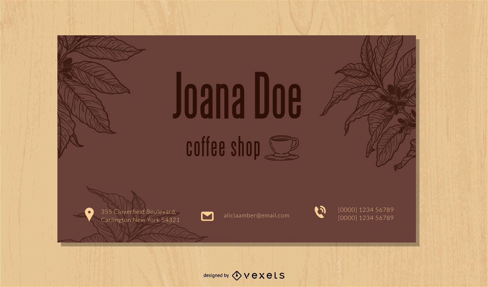 Coffee Shop Visitenkartenvorlage