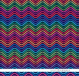 Padrão de ondas coloridas