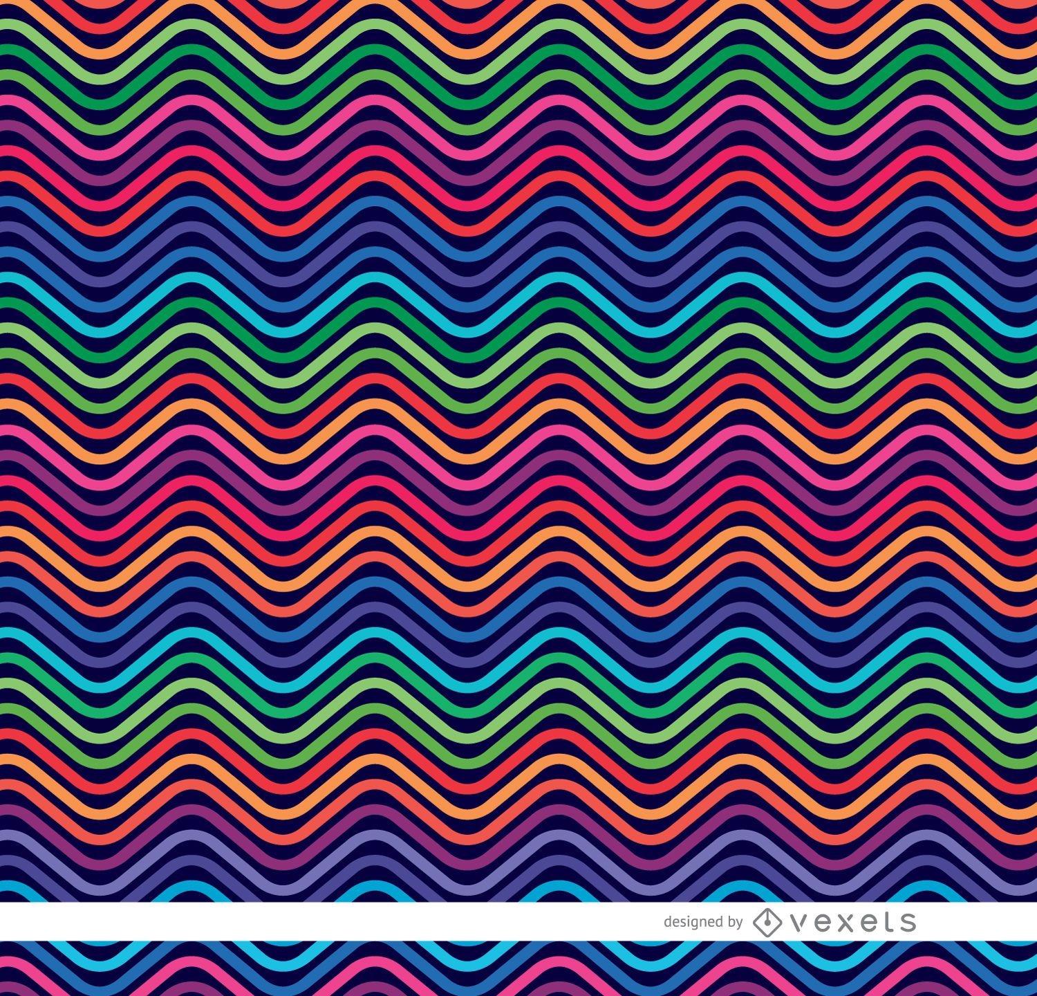 Patrón de ondas de colores