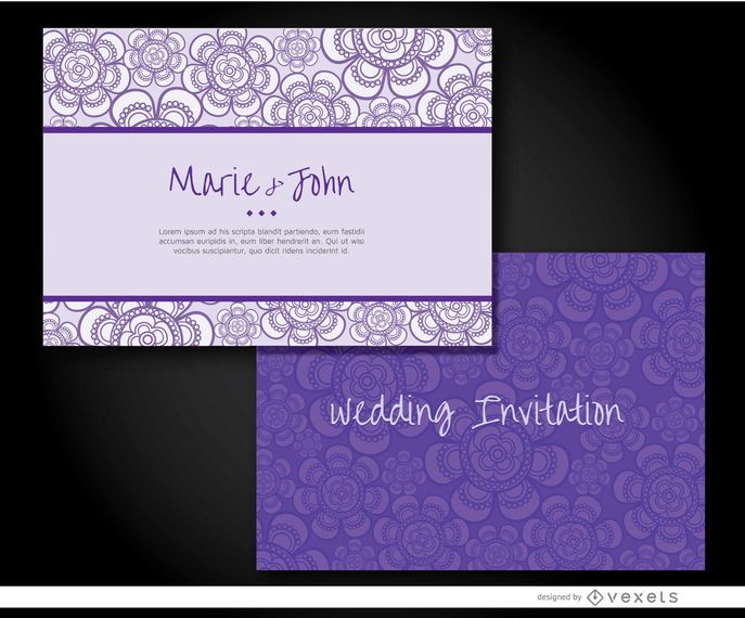 Wedding invitation sleeve purple Wedding invitation sleeve purple