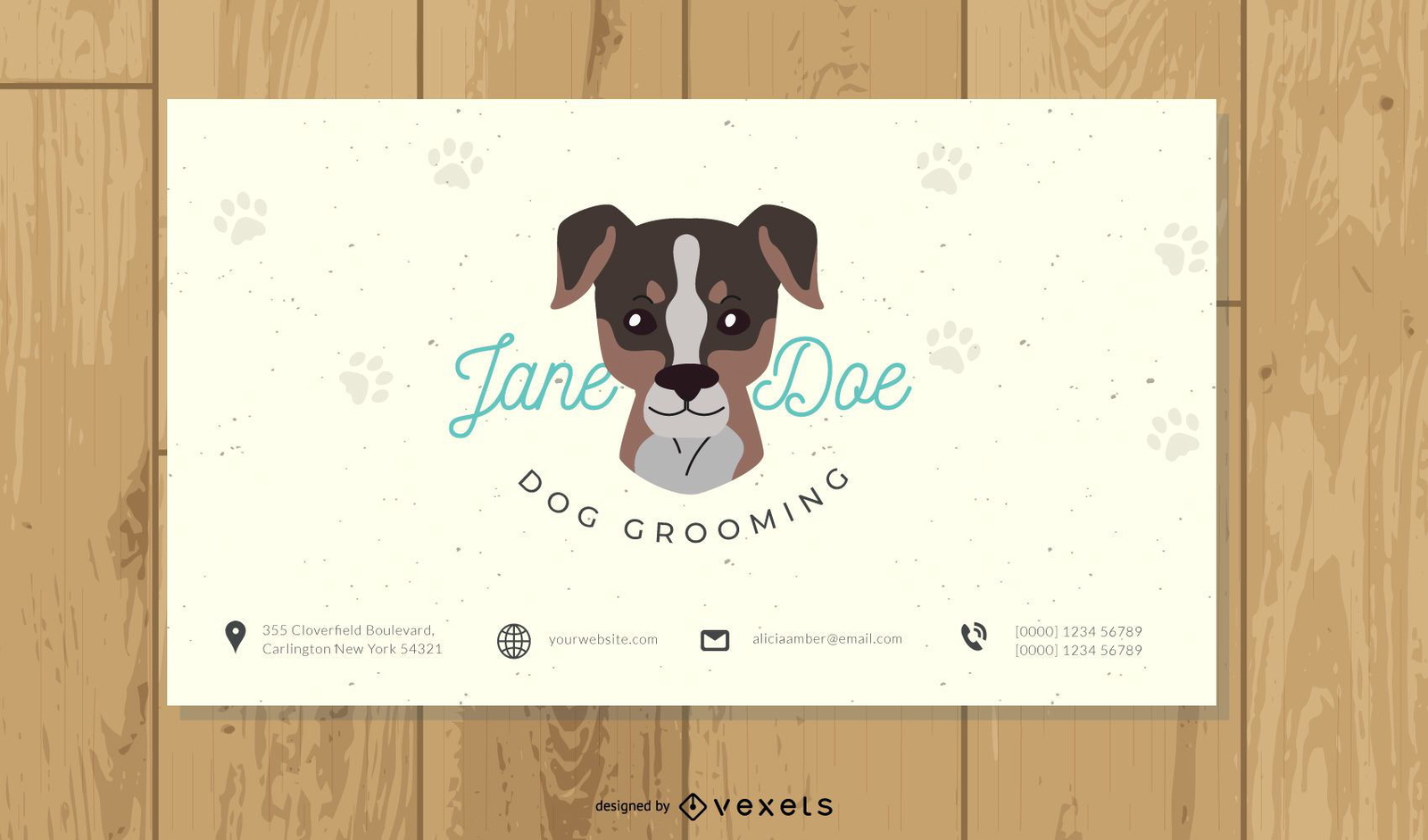 Dog Grooming Business Card Template