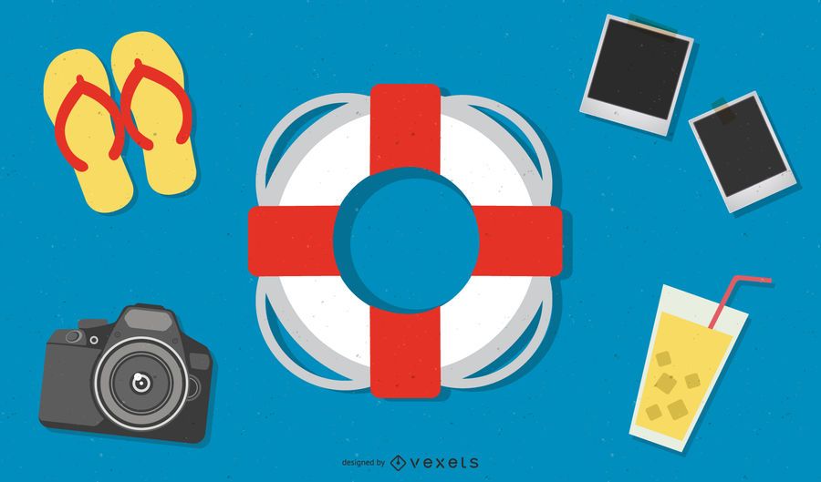 Concepto de verano infografía con iconos Concepto de verano infografía con iconos