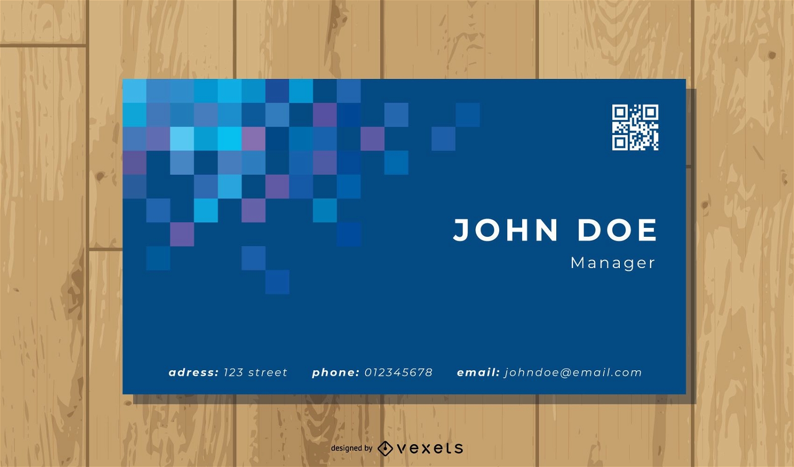 Corporate Business Card with QR Code