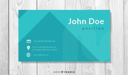 Teal Professional Business Card Template