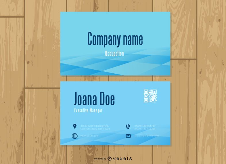 Stylish Business Card with QR Code Stylish Business Card with QR Code